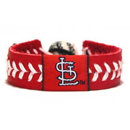 CISCO INDEPENDENT St. Louis Cardinals Baseball Bracelet - Red Band  White Stiches "StL" Logo" 7731400223